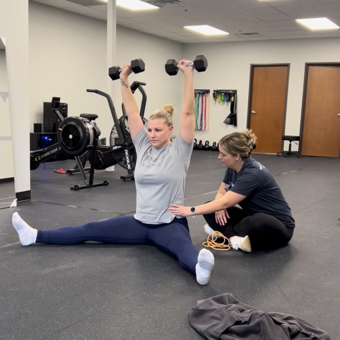 Pelvic floor physical therapy session at Elevation Athletics in Fort Worth, TX